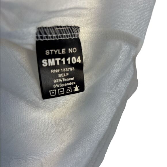 POL  Sleeveless Tank Top Womens Large White Boho Summer Layer Minimalist Casual - Picture 4 of 7